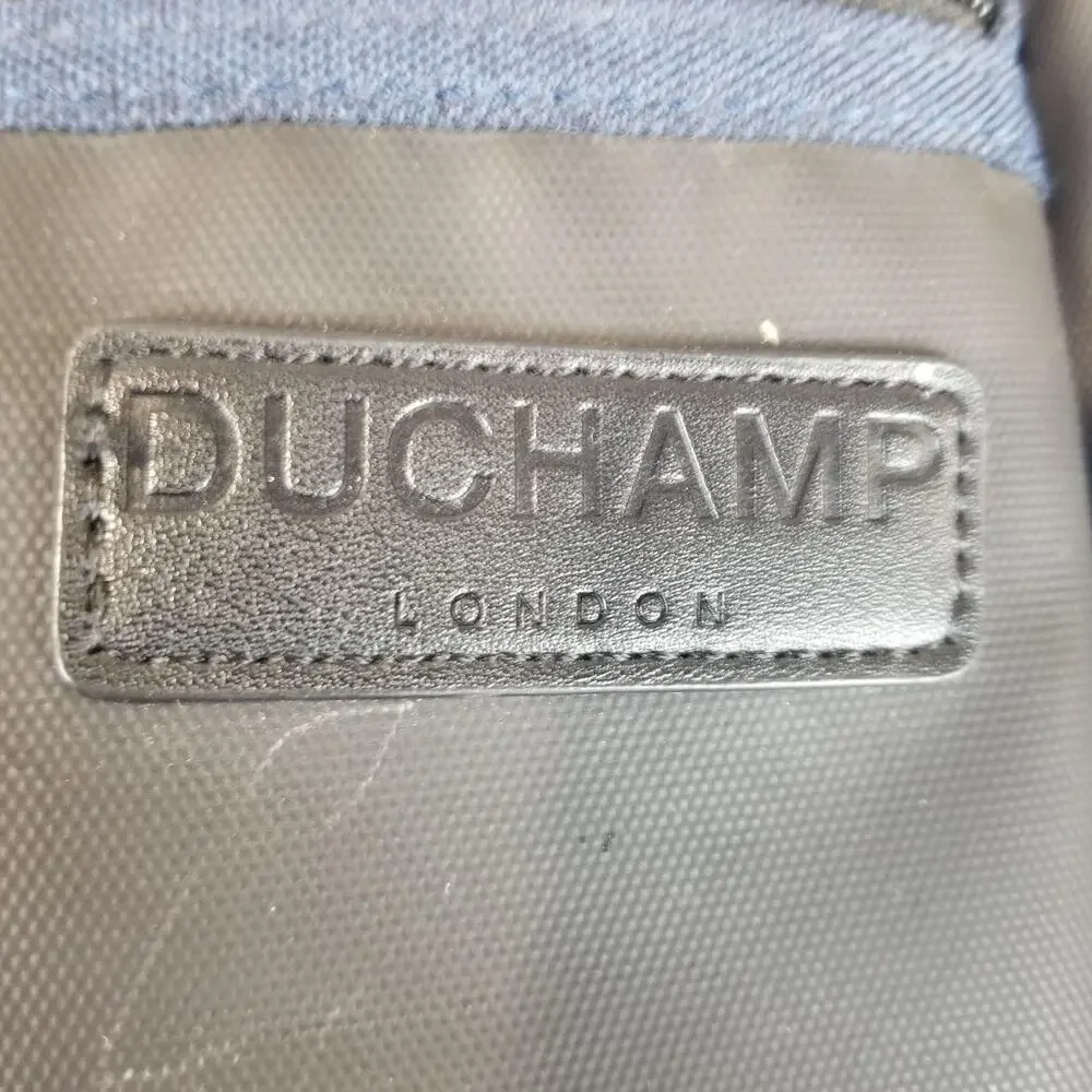 Duchamp London Backpack Navy Blue Black Two Tone Daypack Rucksack Zip Pockets